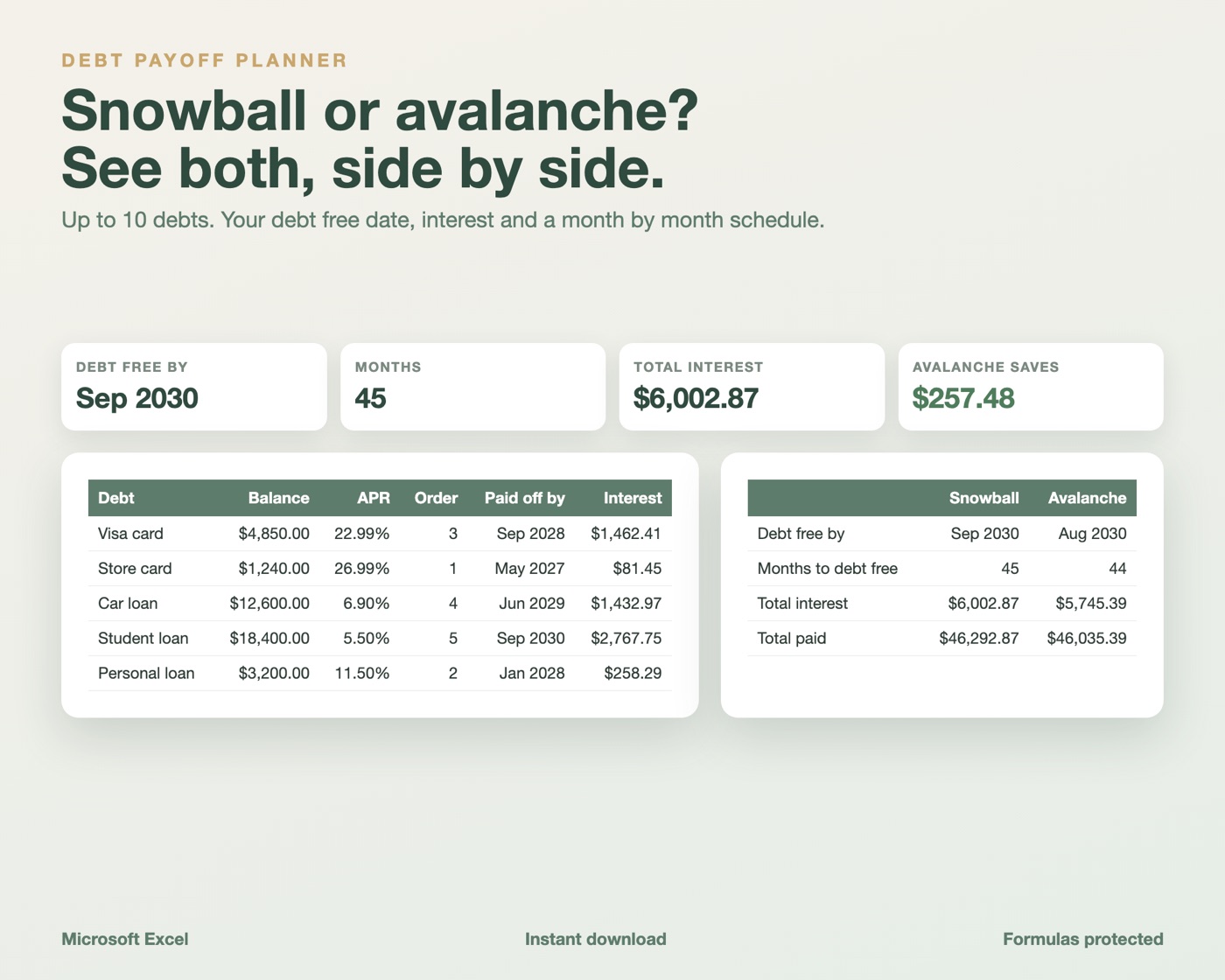 Debt Payoff Planner screenshot